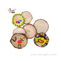 Round Natural Pine Wooden Slices Kids Painting